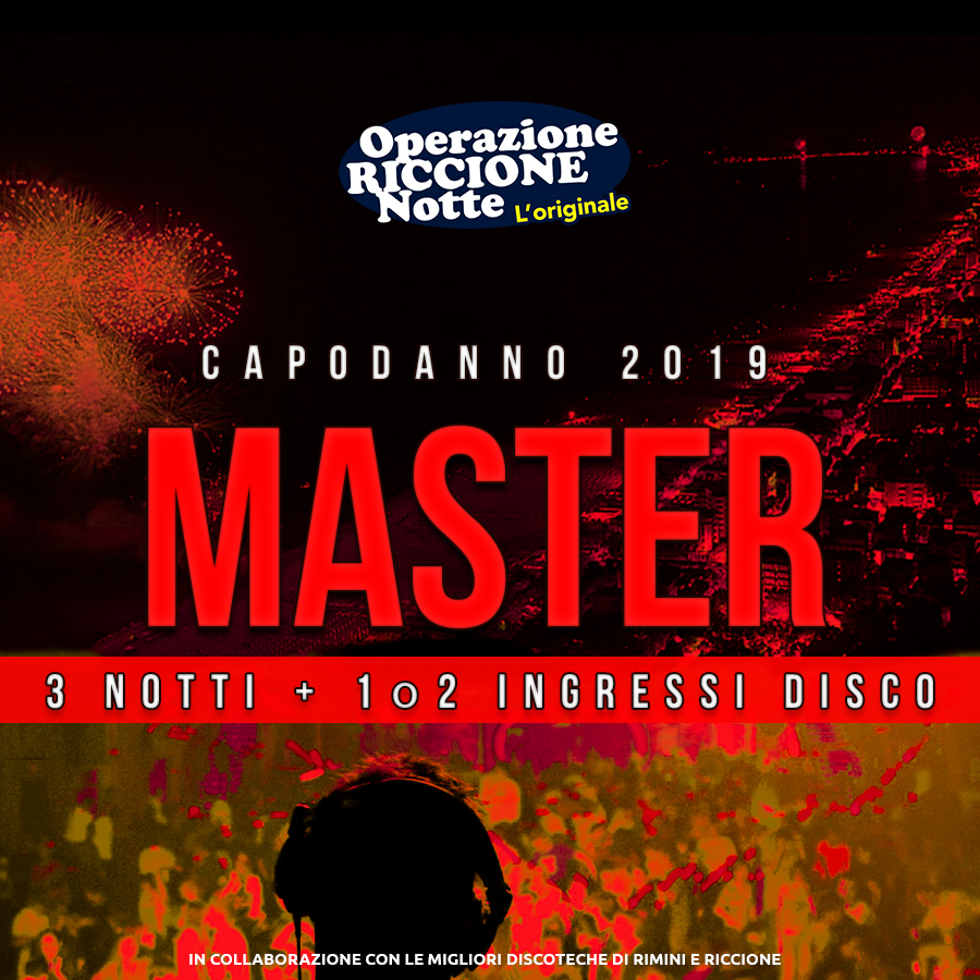 Pacchetto hotel + discoteche riccione capodanno 2019 MASTER quadrata1