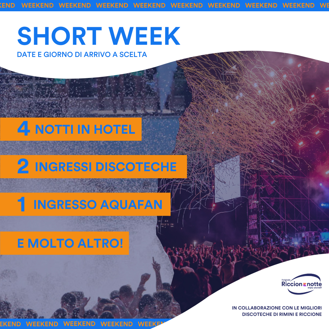 Pacchetto Vacanze Riccione Rimini Short Week – ( Hotel E Ingressi Discoteche )